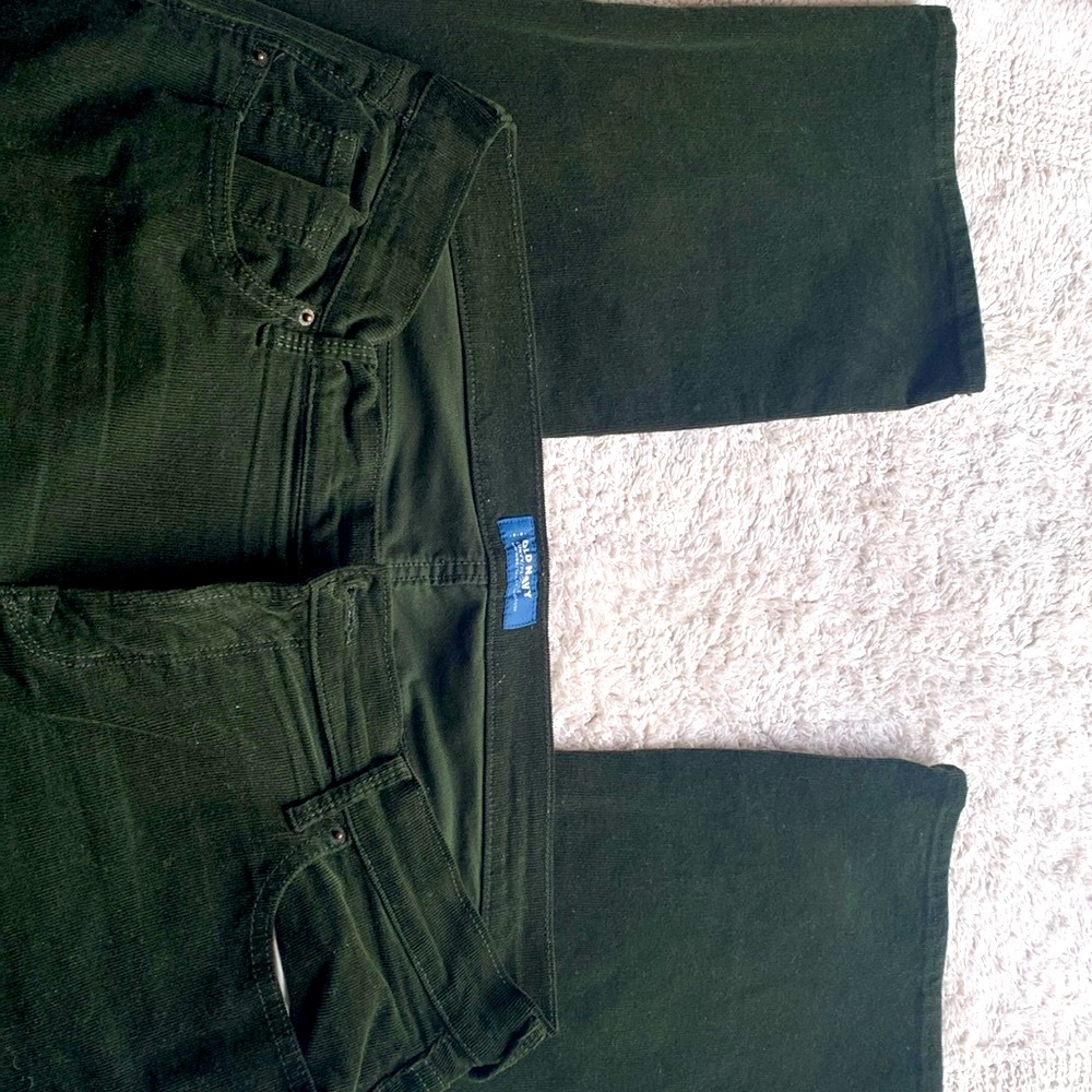 COPY - Old Navy Forest Green mid rise corduroy pants